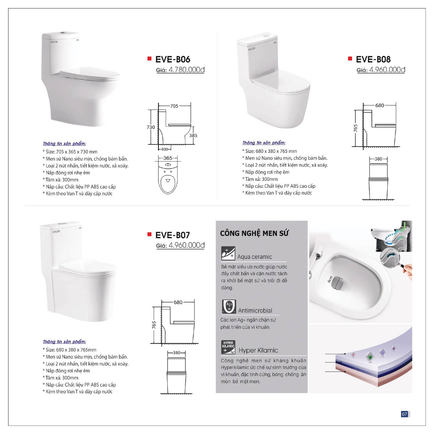 Thiết bị vệ sinh EVEREST Catalogue và Bảng giá mới nhất 2025 /Page 7